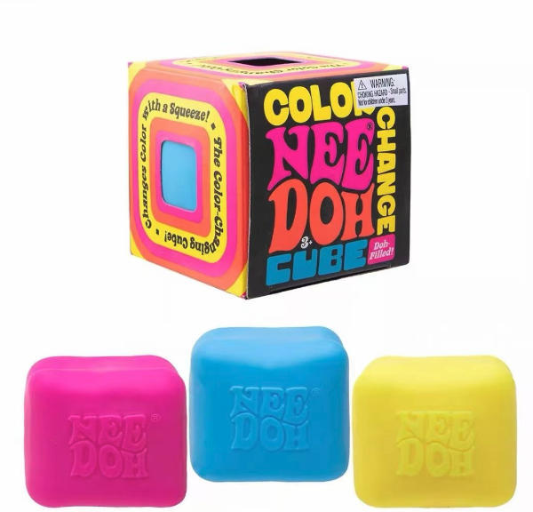 Flour Cubes Squeeze Toy, Colorful Cubes Squeeze Toy, Stress-Relief Squeeze Toy