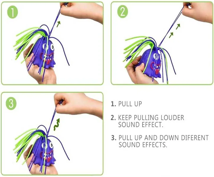 Halloween Screaming Monster Toys Funny Hair-Pulling Screaming Toy Pull Its Hair Stress Relief and Anti-Anxiety Toys view 6
