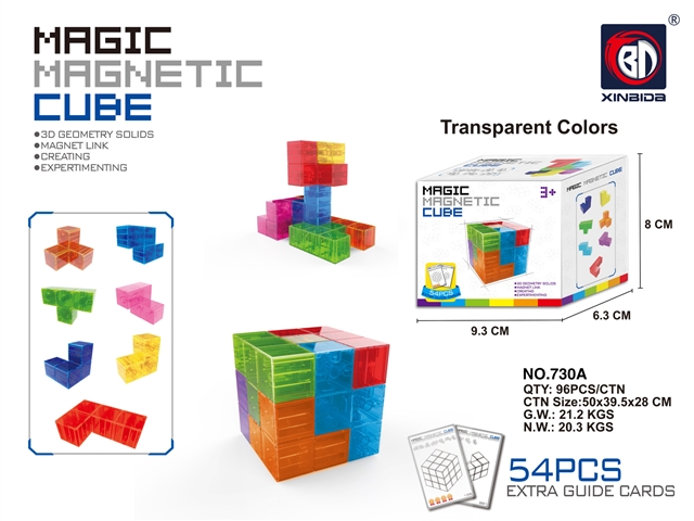 (GCC) Magnetic Cube (Transparent) (7 pieces, 54 cards) (Window Display)