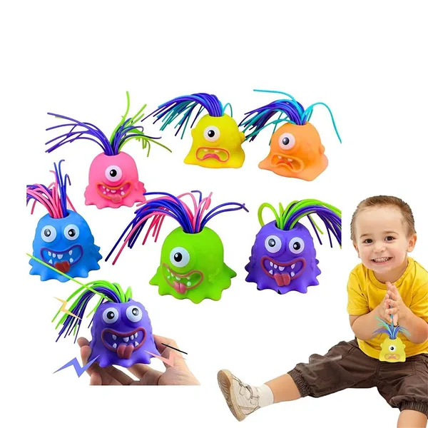 Halloween Screaming Monster Toys Funny Hair-Pulling Screaming Toy Pull Its Hair Stress Relief and Anti-Anxiety Toys view 7