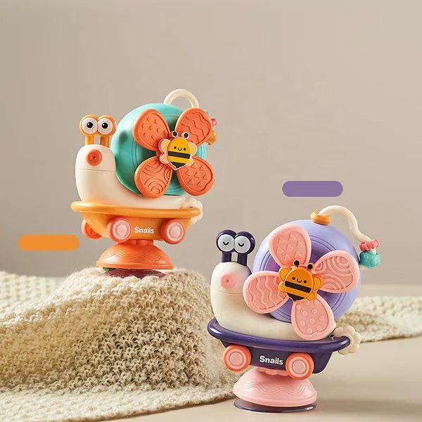 Suction Cup Spinning Top Toy Baby Bath Suction Spinner Toys for Toddlers view 5