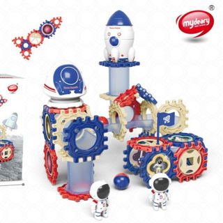 DIY STEM Educational Building Blocks Marble Run Maze Race Track Toys Space Building Blocks Set