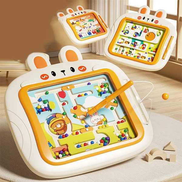 Rabbit Magnetic Color and Number Maze Montessori Toys Magnetic Maze Board Puzzle Activity Toys view 4