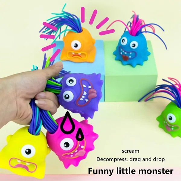 Halloween Screaming Monster Toys Funny Hair-Pulling Screaming Toy Pull Its Hair Stress Relief and Anti-Anxiety Toys view 12