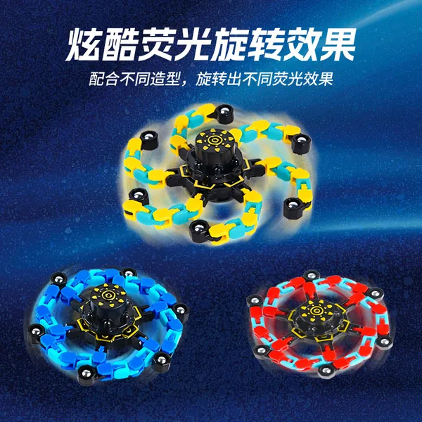 Brain-teaser toys, finger spinners, mechanical spinners, transforming spinners, spinning tops, finge view 3