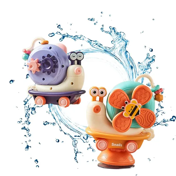Suction Cup Spinning Top Toy Baby Bath Suction Spinner Toys for Toddlers view 3