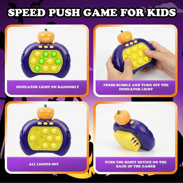 Fast Push Game Fidgets Toys Pop Game Handheld Bubble Game Console Toy Light-up Sensory Fidgets Toys for Kids view 5