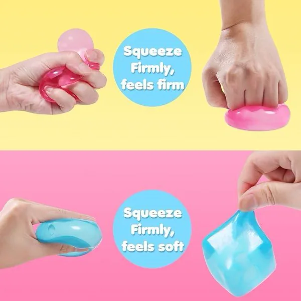 7.5cm Ice Cube Squeeze Stress Ball Slow Rebound Square Squishy Fidget Toy for Anxiety Relief, Sensory Toy for Kids Party Favors view 2