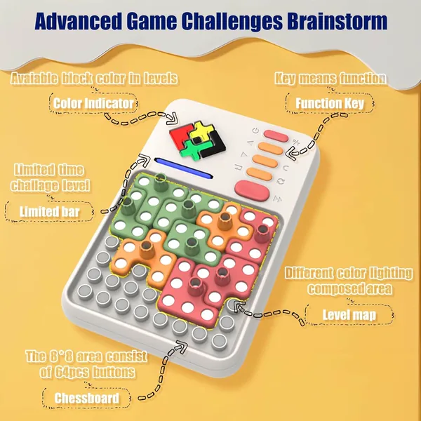 Super Blocks Pattern Matching Puzzle Games with 1000+ Challenges Brain Teaser STEM Kids Toys Educational Gift view 6