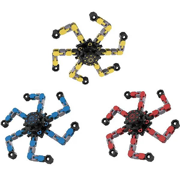 Ecompression Fingertip Spinner Spining Top Toys Deformable Robot Bearing Fidgets Sensory Toys Spiral Spinner