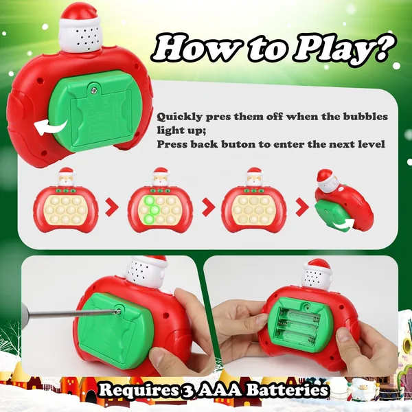 Fast Push Game Fidgets Toys Pop Game Handheld Bubble Game Console Toy Light-up Sensory Fidgets Toys for Kids view 6