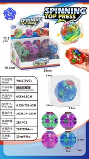 Transparent Backlit Stress-Relief Gyroscope Series
