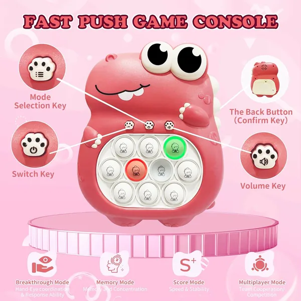 Fast Quicks Push Bubble Pop Fidgets Toy Electronic Light up Game Console Pop up Stress Relief Concentration Speed Puzzle Game view 4