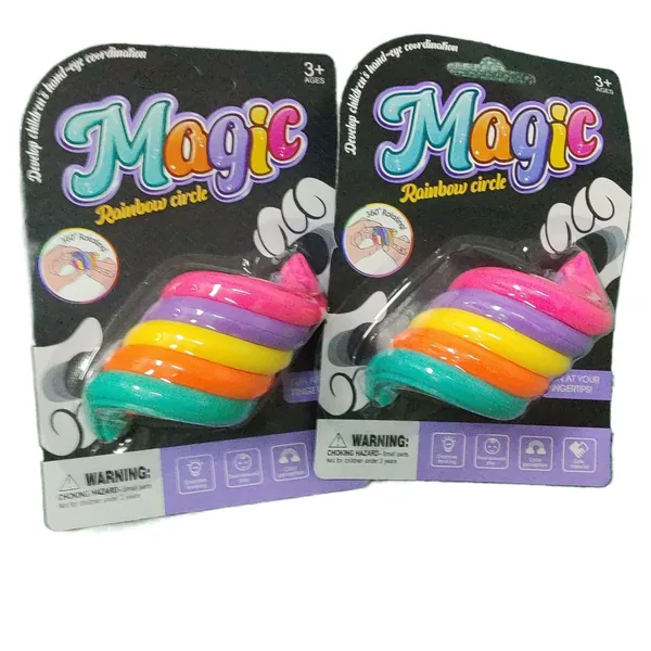 Rainbow Spinning Ring Stress-Relief Toy(24PCS/BOX) view 3