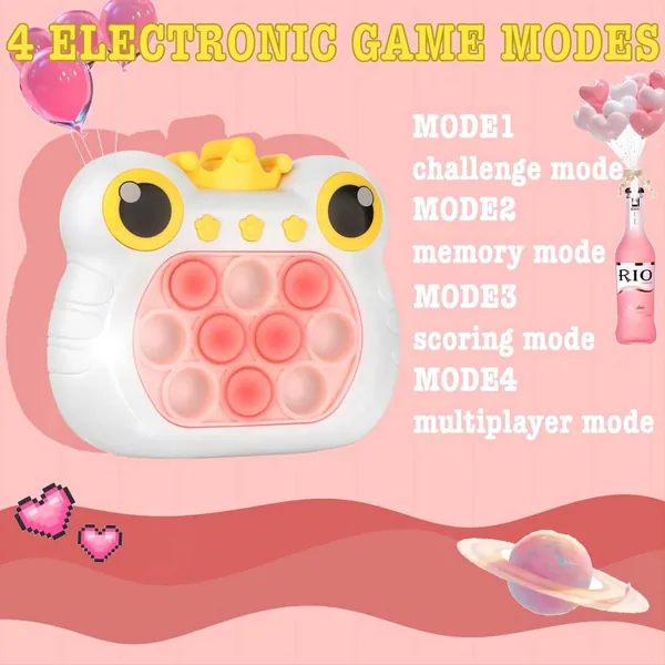 Pop Fidgets Toys Handheld Game for Kids Quicks Push Games Sensory Toys for Autistic Children Push Bubble Light-up Toy for Kids view 2