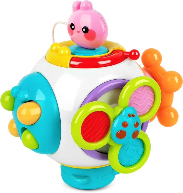 Busy Cube for Toddlers Sensory Board Cube Toy for Baby Montessori Toys Educational Activity Cube view 8
