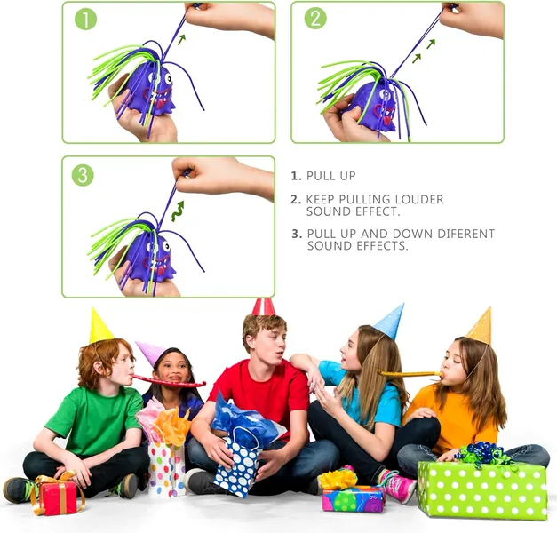 Novelty Funny Stress Relief and Anti Anxiety Toys Screaming Little Monster Pull Hair Fidgets Toys for Kids view 4